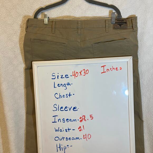 WRANGLER Khaki straight fix flex Flex size 40X30 - Picture 8 of 8